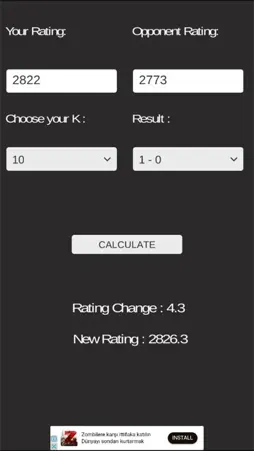 Chess Elo Calculator screenshot 1