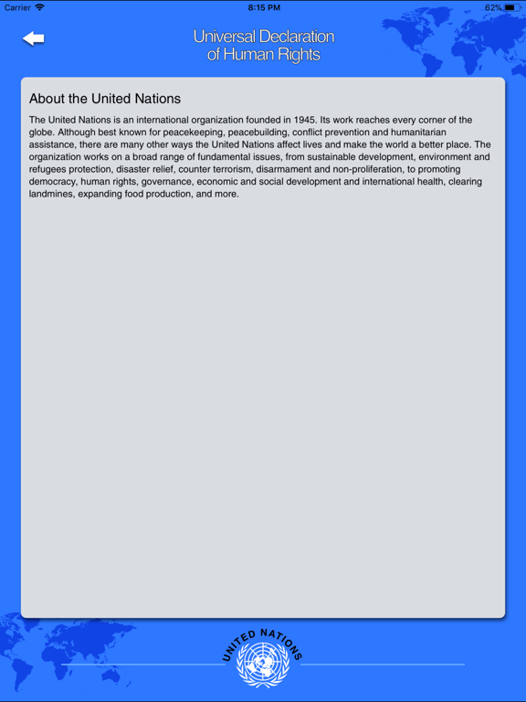 Declaration of Human Rights iPad screenshot 5 - Book app