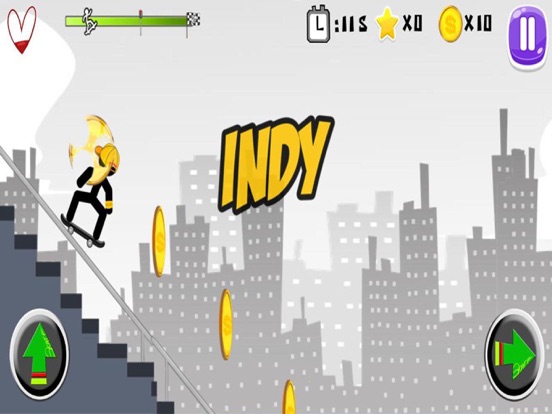 Screenshot #4 pour Skateboard Stickman-cool jump