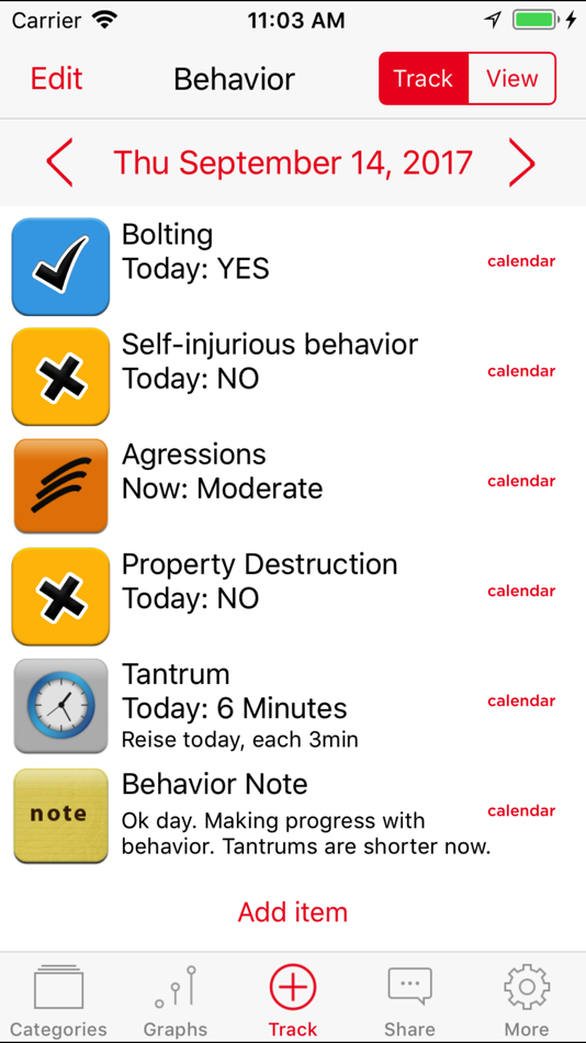 #1. Autism Tracker Pro (iOS) 来自: Track & Share Apps, LLC