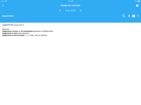 Screenshot #4 pour Collins Portuguese Dictionary