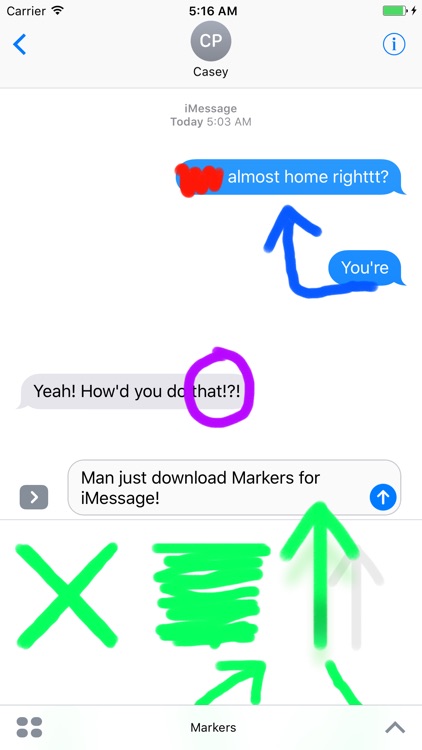 Markers for iMessage