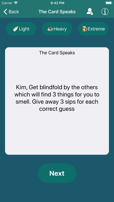 The Card Speaks: Drinking Game Screenshot
