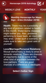 Horoscope 2019 Astrology screenshot