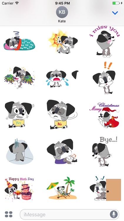Yorkie dog emoji & stickers