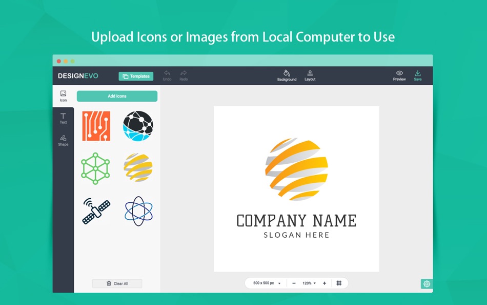 #1. DesignEvo Logo Maker (macOS) 由: PearlMountain Technology