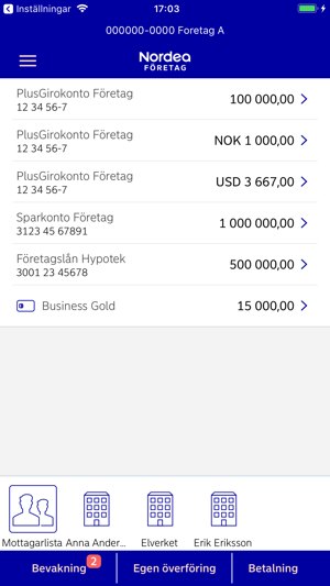 Nordea Mobilbanken Företag