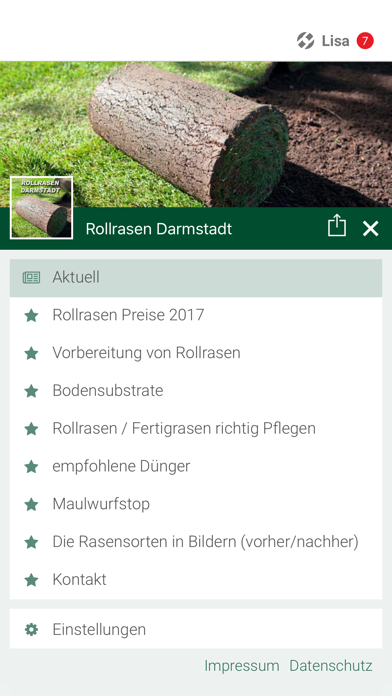 Rollrasen Darmstadt screenshot 2