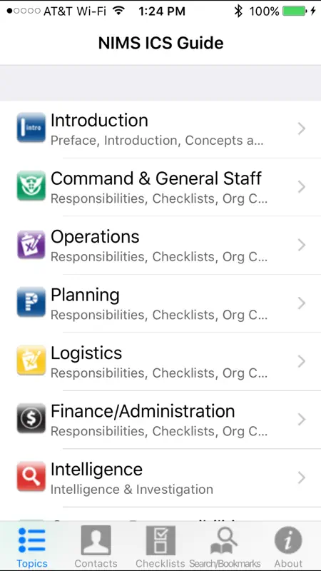 NIMS ICS Guide screenshot 1 of 4