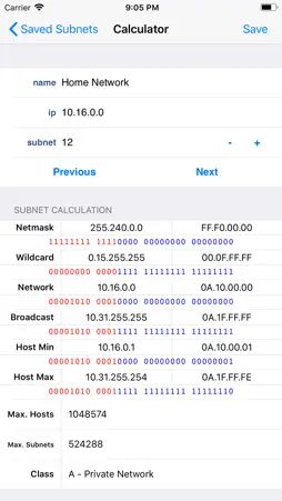 Subnet Calc screenshot 2