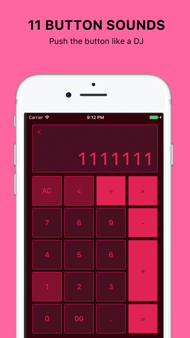 Screenshot #2 pour Luminous Calculator - 11 Colors and Button Sounds