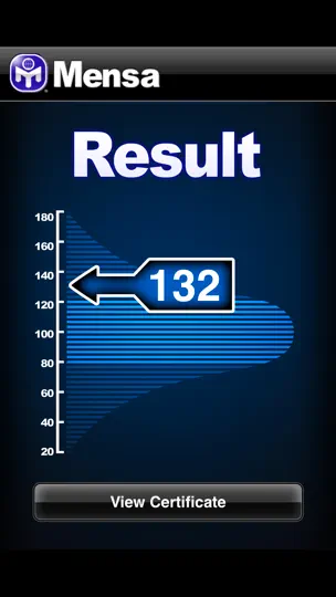 Captura de pantalla de Mensa Brain Test en iPhone 4