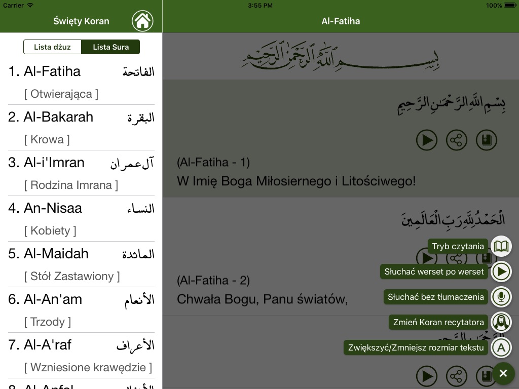 Święty Koran po polsku screenshot 3
