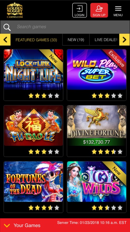 Golden nugget online nj Golden nugget online nj