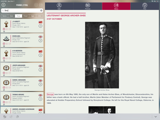Last Post Association iPad screenshot 2 - Travel app