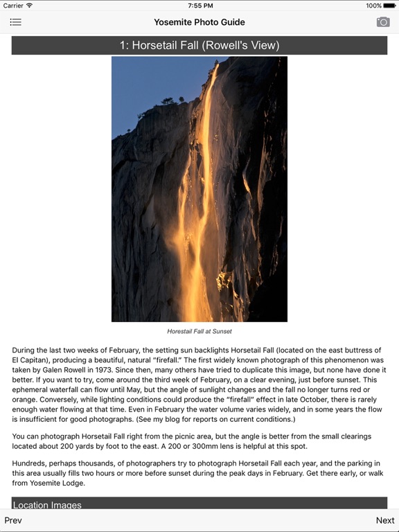 Screenshot #5 pour Yosemite Photographer's Guide