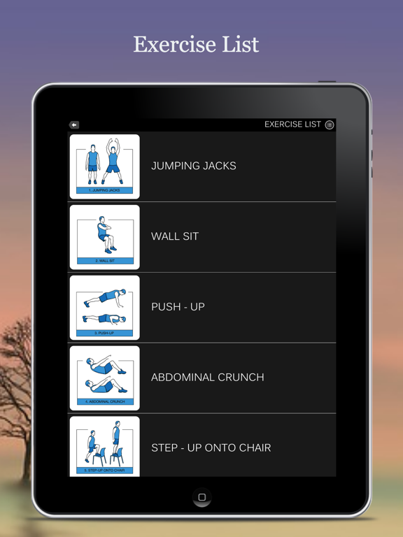 7 Minute Workout Fitness App iPad screenshot 2 - Sports app