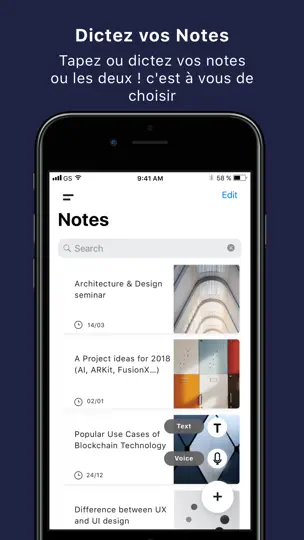 Capture d'écran de Dictée Vocale Pour Notes sur iPhone 1