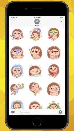 Cutie Hedgehog Stickers(圖2)-速報App