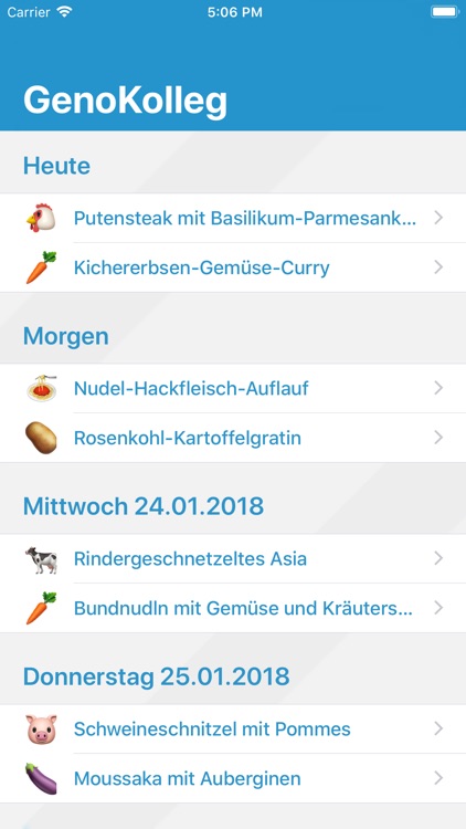 GenoKolleg Speiseplan