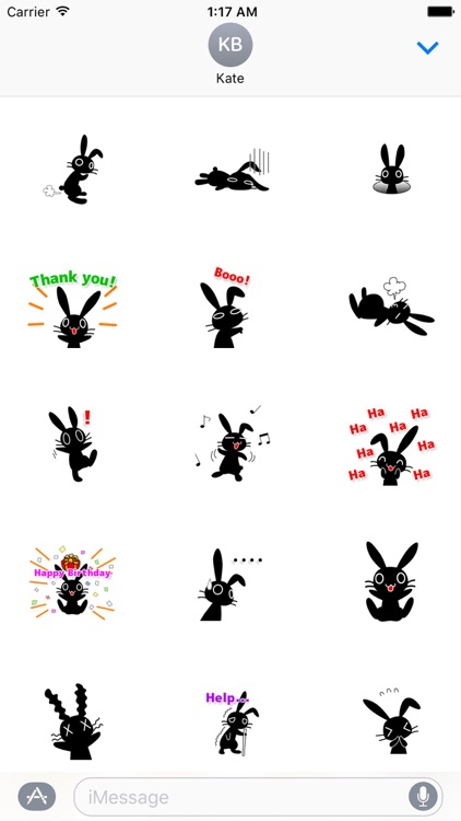 Adorable Black Rabbit Sticker