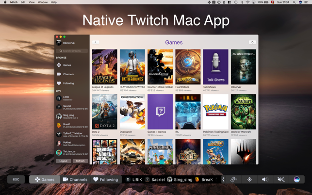 Twitch app for apple computer