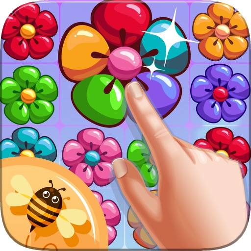 Flowerz Garden Merging - Link Color Match Puzzle