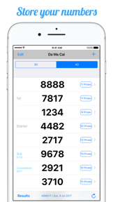 Da Ma Cai Results screenshot