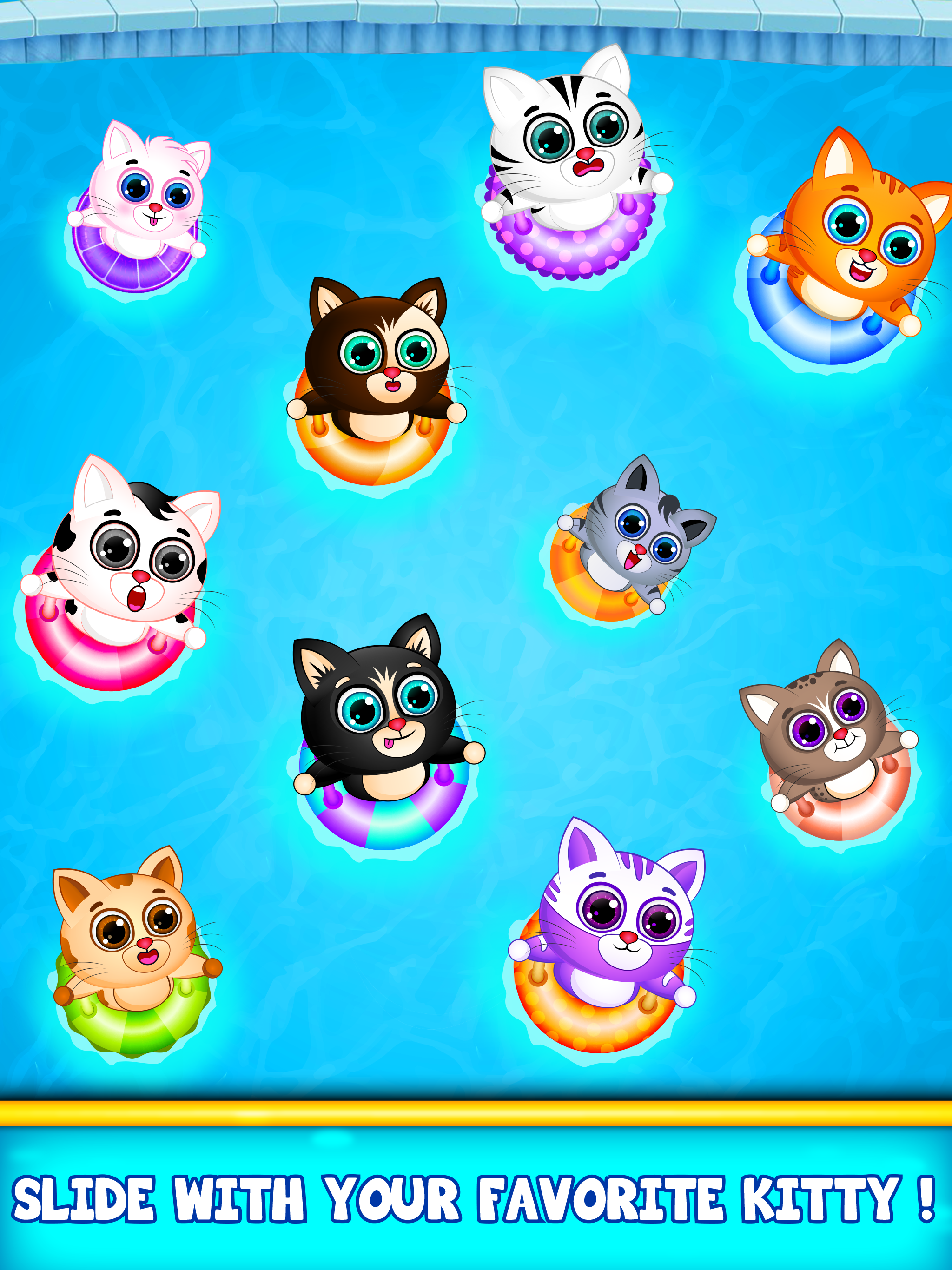 Kitty Pool Slide Fun screenshot 8