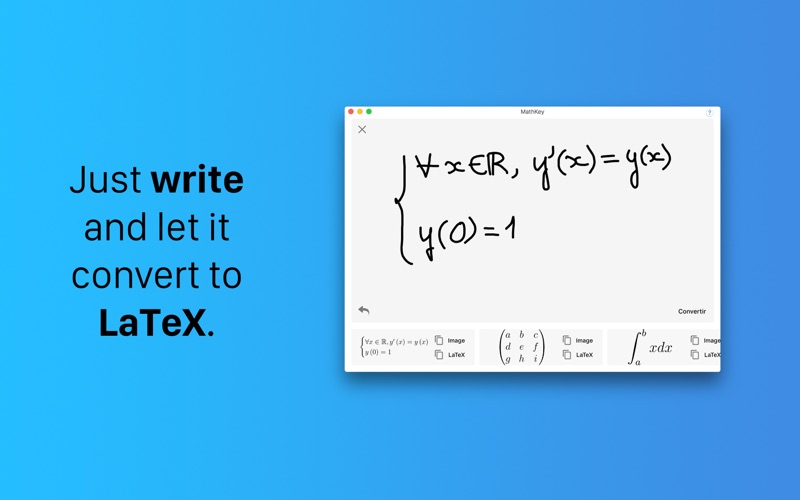 Screenshot #1 pour MathKey - Convertisseur LaTeX