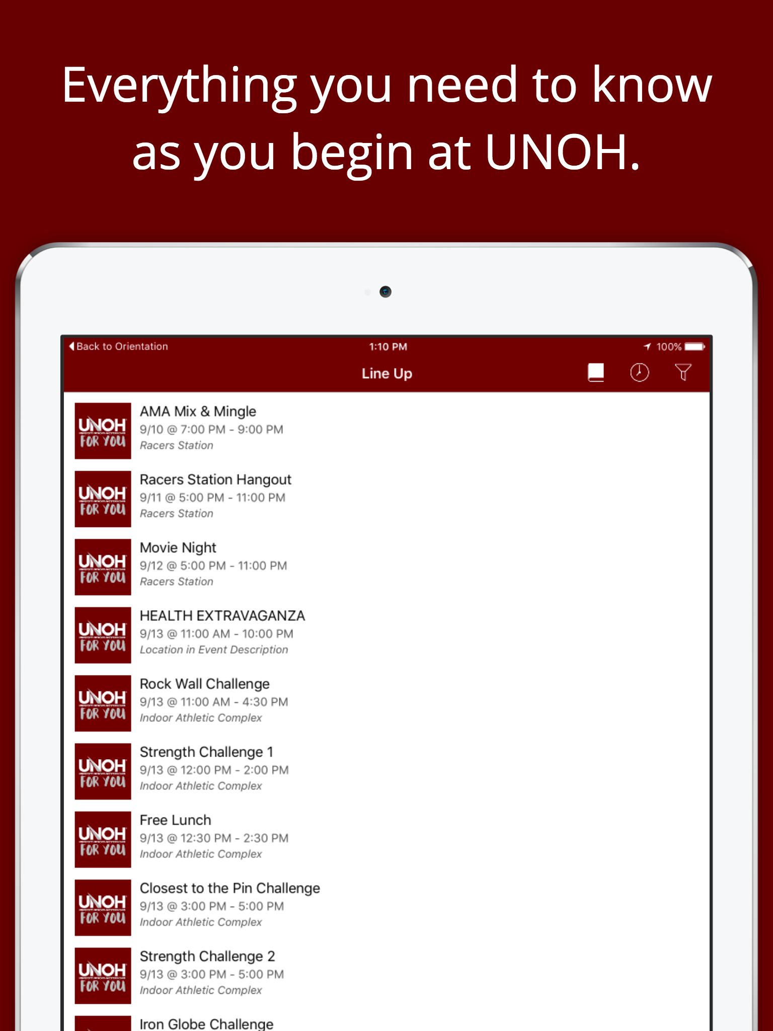 UNOH Events screenshot 6