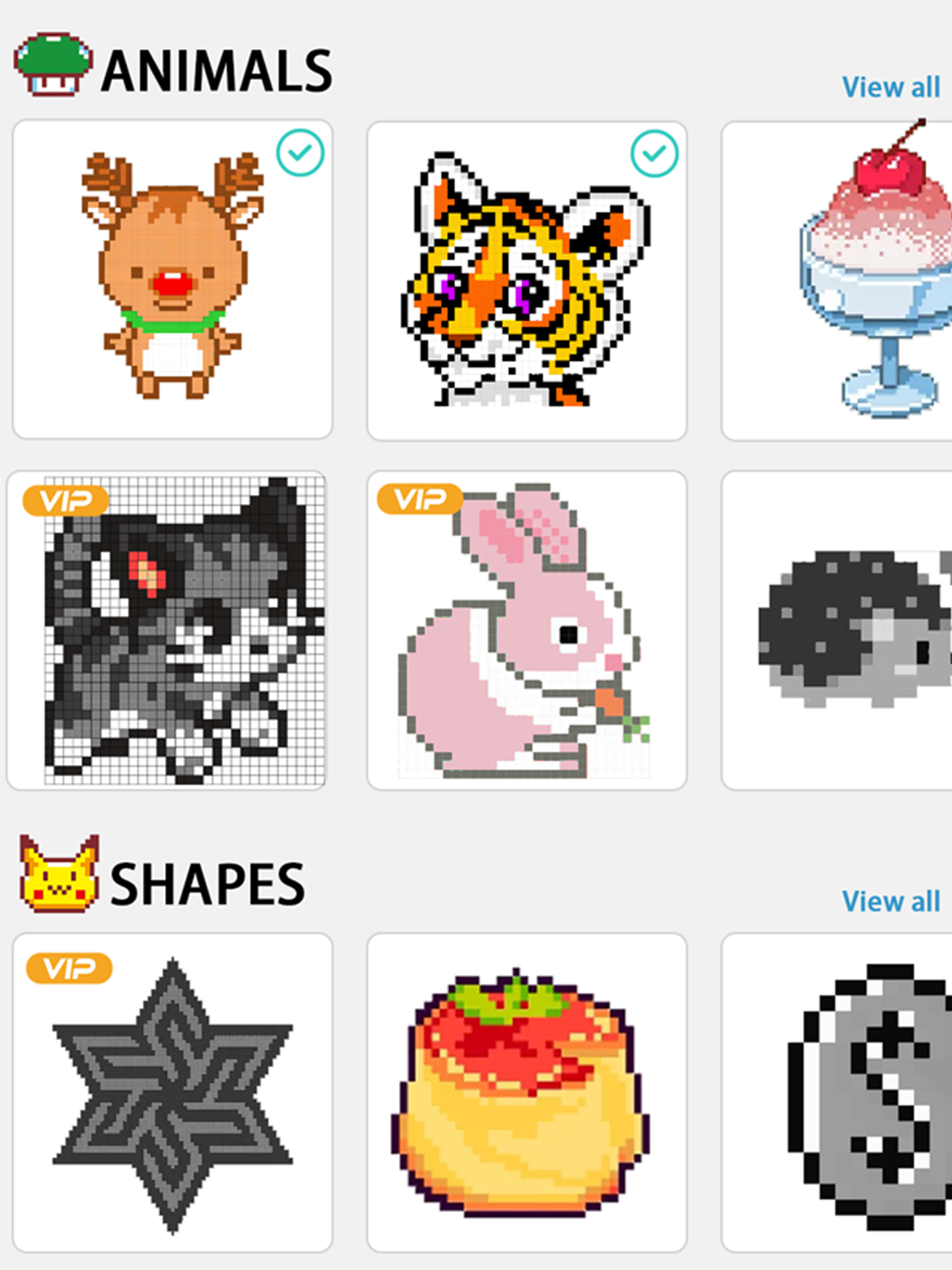 Pixel Cartoon Number Colouring