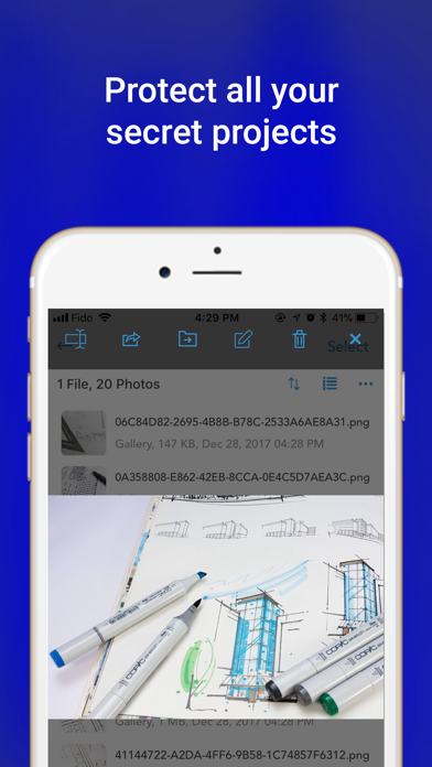 SteelVault hide photos & files iPhone screenshot 4 - Productivity app