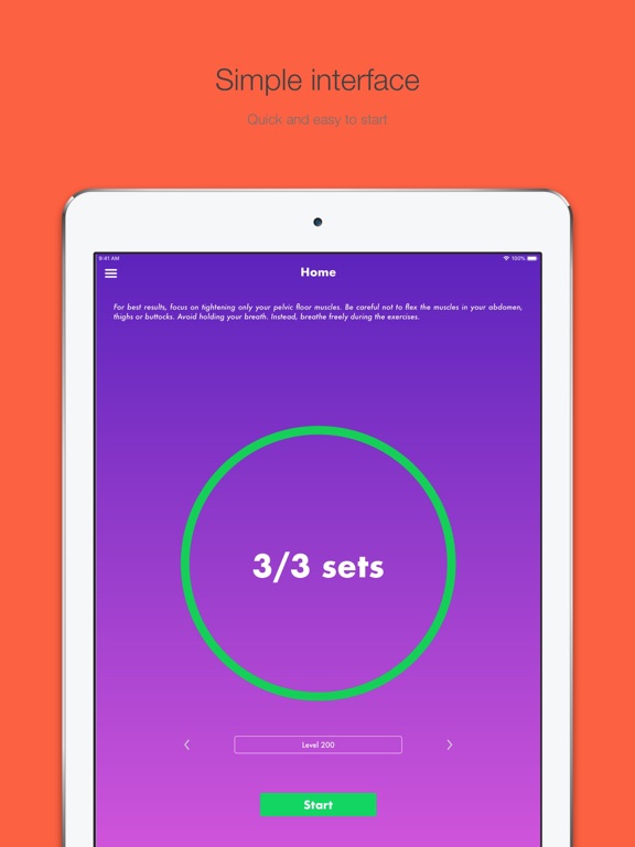 MyKegelPal iPad screenshot 1 - Health & Fitness app