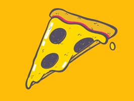 Get some fun stickers inspired by pizza that got no bone in it