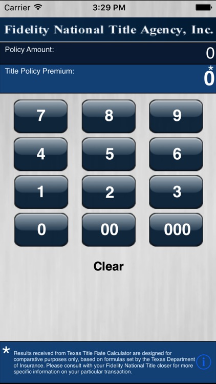 Texas Title Rate Calculator
