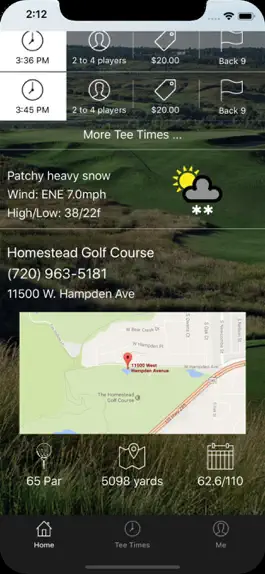 Game screenshot Homestead Golf Tee Times apk