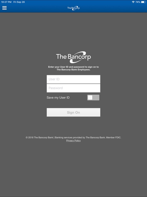 TBBK Employee Banking for iPad