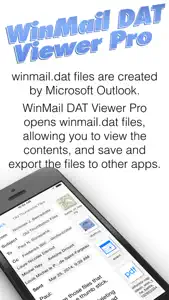 WinMail DAT Viewer Pro screenshot #1 for iPhone