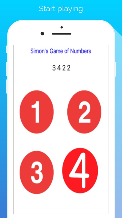 Simon's Game of Numbers