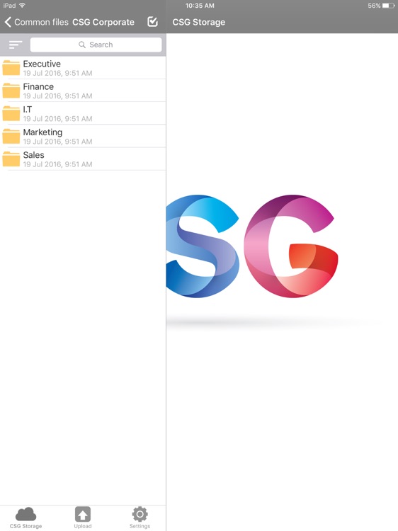 CSG Storage for iPad