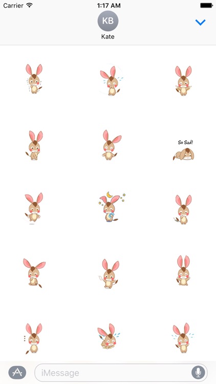 Lovely Baby Donkey Sticker