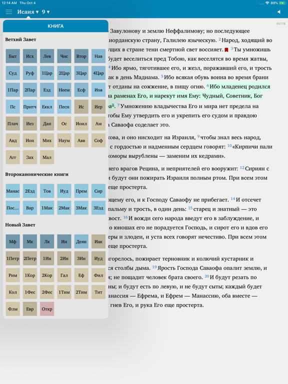 Библия Онлайн iPad screenshot 3 - Book app