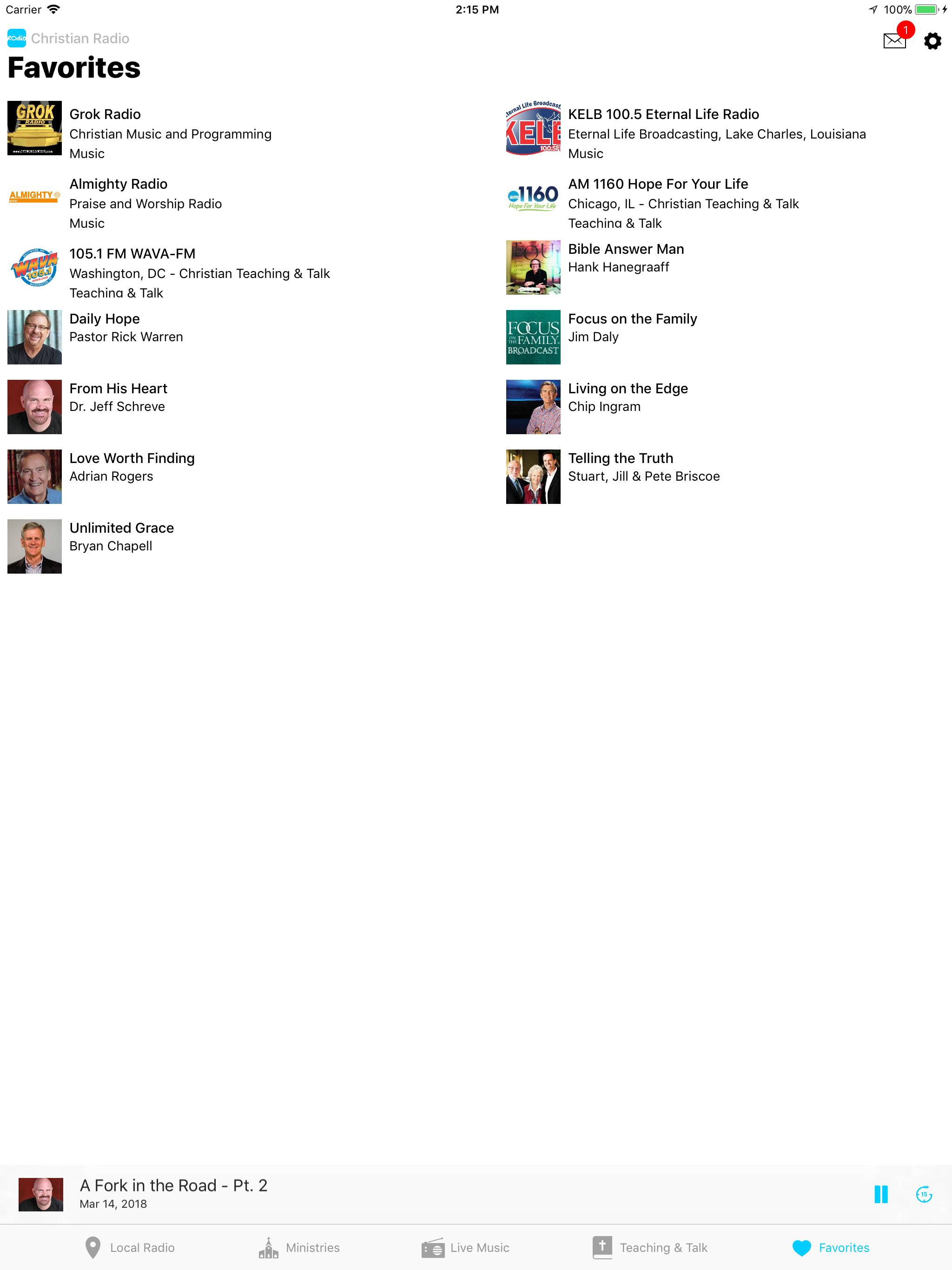 Christian Music and Talk Radio