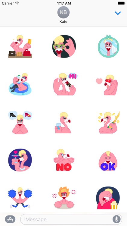 Animated Stylish Flamingo Sticker