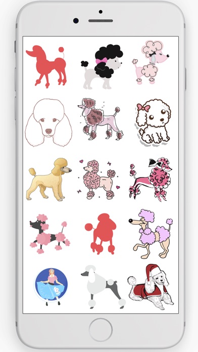 Poodle Dog Sticker Pack screenshot 3