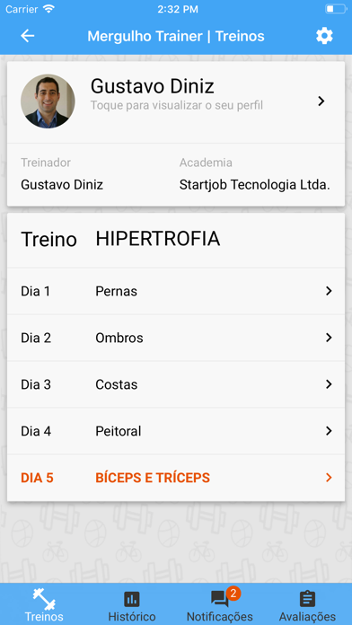 Mergulho Trainer Aluno Screenshot