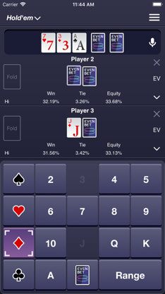 Evenbet Poker Calculator screenshot 1