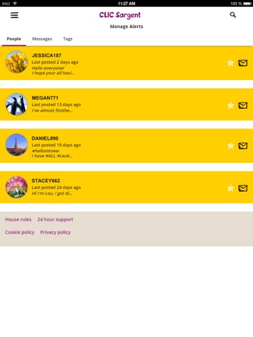 CLIC Sargent online community screenshot 4