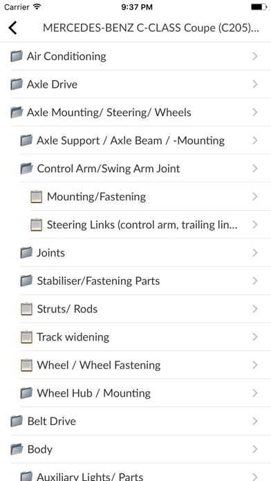 Car Parts for Mercedes-Benz Screenshot